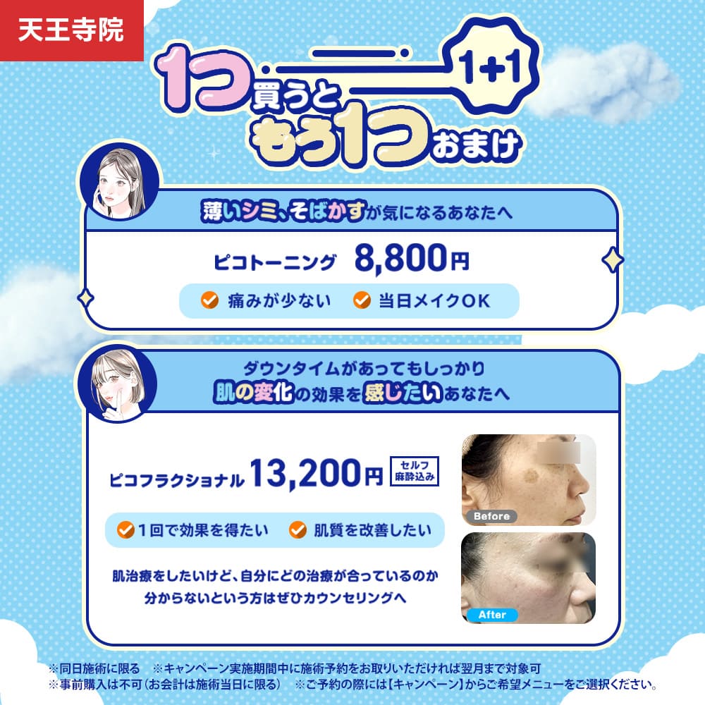 ピコトーニング/ピコフラクショナルキャンペーン